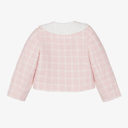 Self-Portrait-Girls Tweed Pink Jacket | Childrensalon Outlet