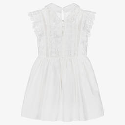 Self-Portrait-Girls White Lace Mini Dress | Childrensalon Outlet