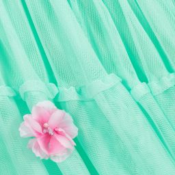 Selini Action-فستان قطن لون أزرق أكوا و زهري | Childrensalon Outlet