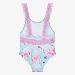 Selini Action-Розово-голубой купальник с лебедями | Childrensalon Outlet