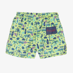 Selini Action-Зеленые плавки-шорты с пляжным принтом | Childrensalon Outlet