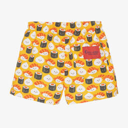 Selini Action-Boys Orange Sushi Print Swim Shorts | Childrensalon Outlet