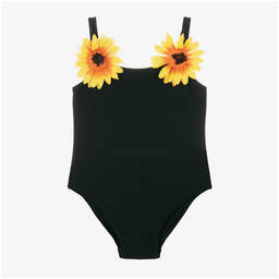 Selini Action-مايوه بزهور عباد الشمس لون أسود | Childrensalon Outlet