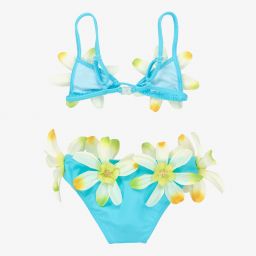 Selini Action-Голубое бикини с цветами для девочек | Childrensalon Outlet