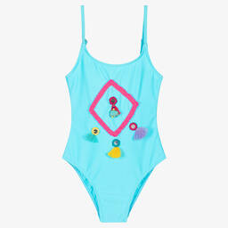 Selini Action-Girls Blue Mirror Swimsuit | Childrensalon Outlet