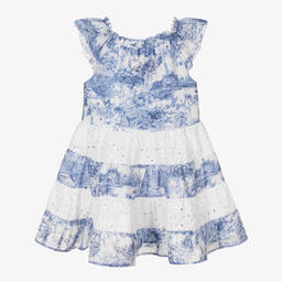 Selini Action-فستان برودوري لون أزرق | Childrensalon Outlet