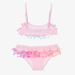 Selini Action-Girls Blush Ruffle Pom-Pom Swimsuit | Childrensalon Outlet