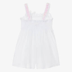 Selini Action-Girls Cotton Sequin Floral Romper | Childrensalon Outlet