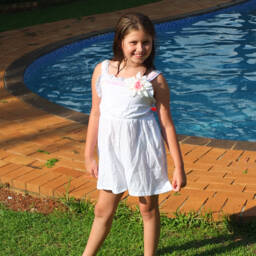 Selini Action-Girls Cotton Sequin Floral Romper | Childrensalon Outlet