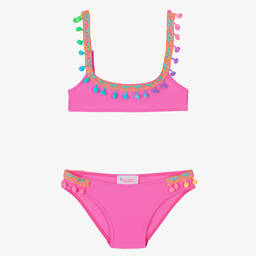 Selini Action-Girls Fuchsia Pink Pom-Pom Bikini | Childrensalon Outlet