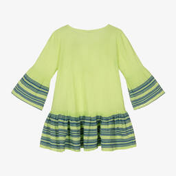 Selini Action-Girls Green Cotton Dress | Childrensalon Outlet