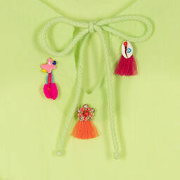 Selini Action-Girls Green Cotton Dress | Childrensalon Outlet