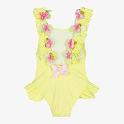 Selini Action-مايّو لون أخضر مزين بورود للبنات | Childrensalon Outlet