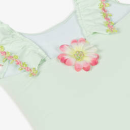 Selini Action-Girls Green Floral Swimsuit  | Childrensalon Outlet