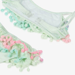 Selini Action-Girls Green Ruffle & Pom-Pom Bikini | Childrensalon Outlet