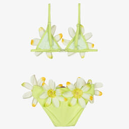 Selini Action-Зеленое бикини с тропическими цветами | Childrensalon Outlet