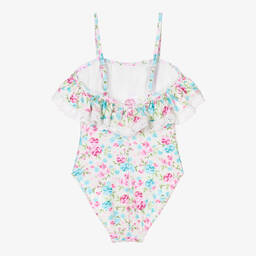 Selini Action-Girls Ivory Floral Swimsuit | Childrensalon Outlet