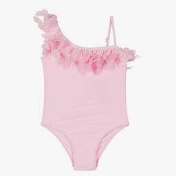 Selini Action-Girls Pink Butterfly Swimsuit | Childrensalon Outlet