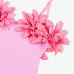 Selini Action-Girls Pink Floral Appliqué Swimsuit | Childrensalon Outlet