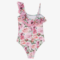 Selini Action-Girls Pink Floral Swimsuit | Childrensalon Outlet