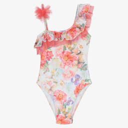 Selini Action-Girls Pink Floral Swimsuit | Childrensalon Outlet