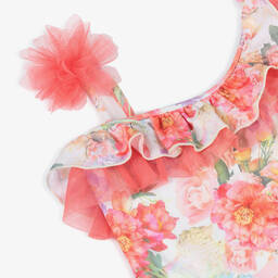 Selini Action-Girls Pink Floral Swimsuit | Childrensalon Outlet
