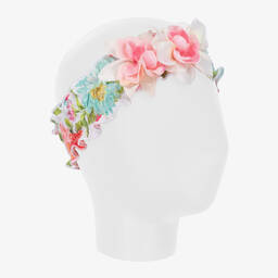 Selini Action-Girls Pink Flowers Headband | Childrensalon Outlet