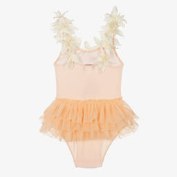 Selini Action-Girls Pink Flowers & Tutu Swimsuit | Childrensalon Outlet