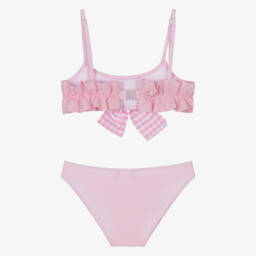 Selini Action-Girls Pink Gingham Bow Bikini | Childrensalon Outlet