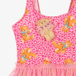 Selini Action-Girls Pink Teddy Bear Tutu Swimsuit | Childrensalon Outlet