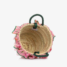 Selini Action-Girls Pink Tulip Straw Satchel | Childrensalon Outlet