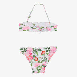 Selini Action-Girls Pink & White Rose Bikini | Childrensalon Outlet