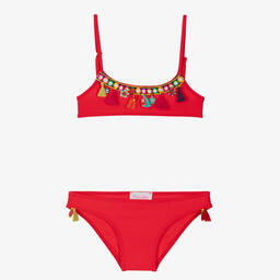 Selini Action-Girls Red Beads & Tassels Bikini | Childrensalon Outlet