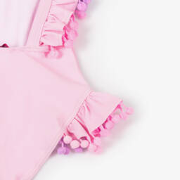 Selini Action-مايوه بناتي وردي مزين بكشكش وكرات | Childrensalon Outlet