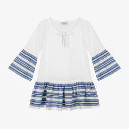 Selini Action-Girls White Cotton Dress | Childrensalon Outlet