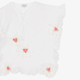 Selini Action-قفطان قطن لون أبيض للبنات | Childrensalon Outlet