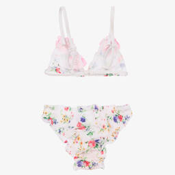Selini Action-Белое бикини с цветами для девочек | Childrensalon Outlet