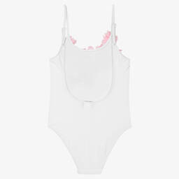 Selini Action-Белый купальник с розовыми цветами | Childrensalon Outlet