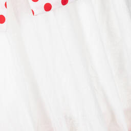 Selini Action-Бело-красное пляжное платье из марлевого хлопка | Childrensalon Outlet