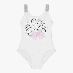 Selini Action-Girls White Swan Swimsuit | Childrensalon Outlet