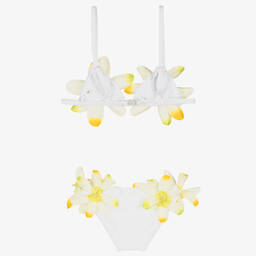 Selini Action-Girls White Tropical Flower Bikini | Childrensalon Outlet