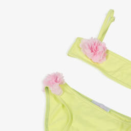 Selini Action-Girls Yellow & Pink Flower Bikini | Childrensalon Outlet