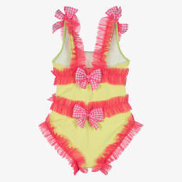 Selini Action-Girls Yellow & Pink Tulle Swimsuit | Childrensalon Outlet
