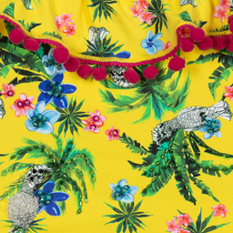 Selini Action-Желтый купальник с принтом для девочек | Childrensalon Outlet