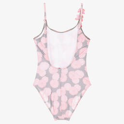 Selini Action-Grey & Pink Floral Swimsuit | Childrensalon Outlet