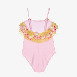 Selini Action-Бледно-розовый купальник с цветами | Childrensalon Outlet