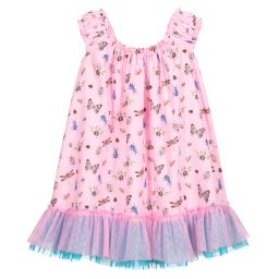 Selini Action-Розовое пляжное платье с бабочками | Childrensalon Outlet