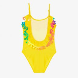 Selini Action-Желтый купальник с помпонами | Childrensalon Outlet