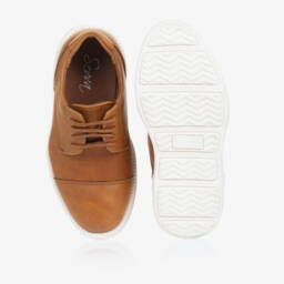 Sevva-حذاء جلد صناعي لون بني للأولاد | Childrensalon Outlet