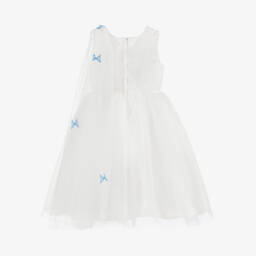 Sevva-Платье из синего и кремового тюля с бабочками для девочек | Childrensalon Outlet